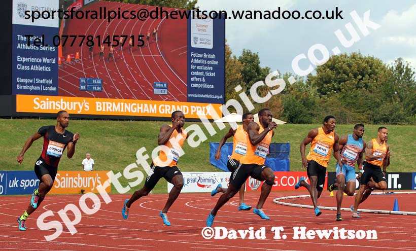 Mens 200 metres at the Sainsbury's Birmingham Grand Prix. Photos: David T. Hewitson/Sports for All Pics